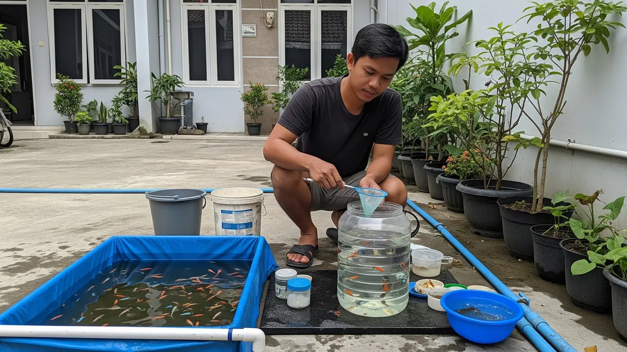 Cara Budidaya Ikan Hias Modal Sepasang Rp20 Ribu, 5 Bulan Panen Ratusan Ekor