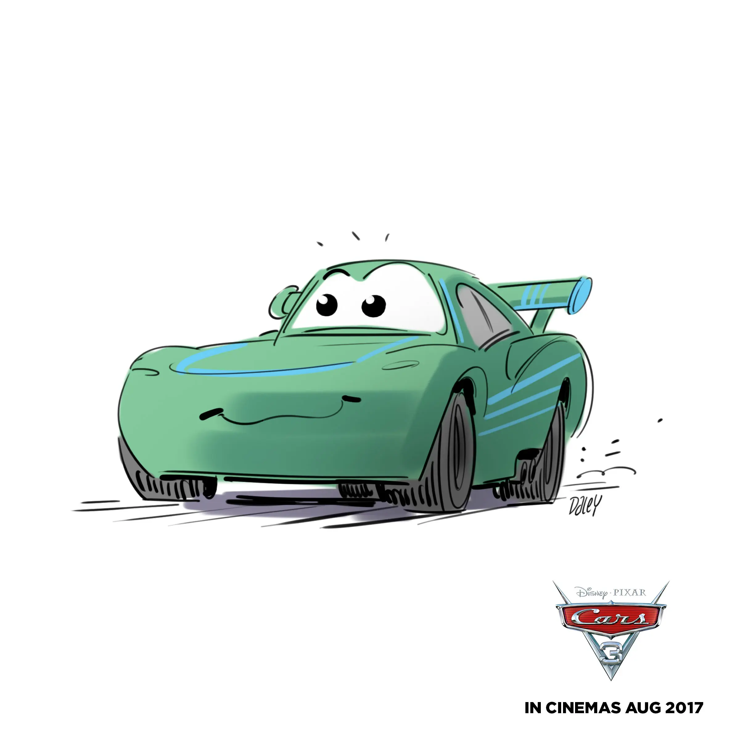 Kenzou Leon Blezynski Lewis menjadi karakter Cars karya Michael Daley. (Pixar / Disney)