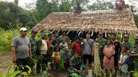 Beginilah penampakan tempat tinggal suku terasing atau Komunitas Adat Terpencil yang menderita bencana kelaparan. (foto: Liputan6.com/abdul karim)