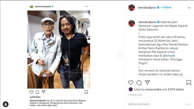 Dewa Budjana dan Sapardi Djoko Damono