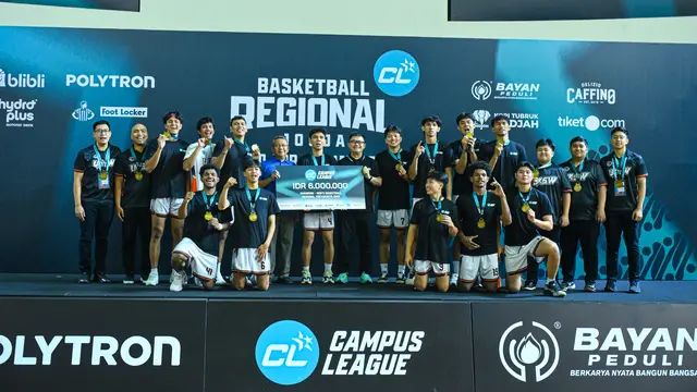 Tim juara Campus League 2026 bola basket regional Jogja