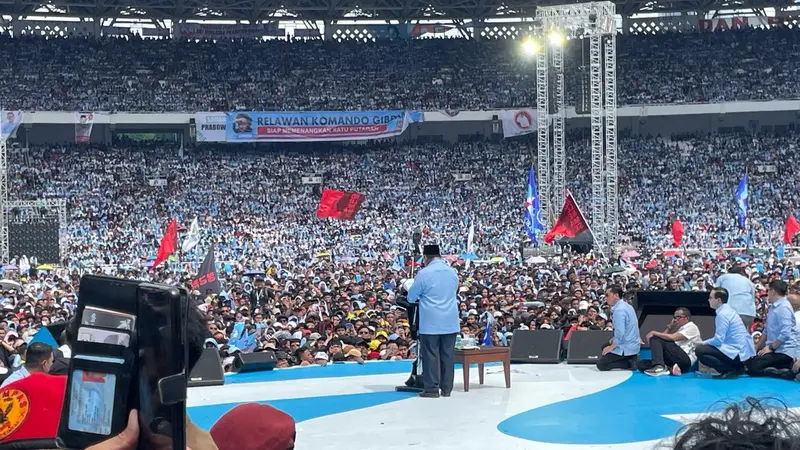 Prabowo Orasi Politik Saat Kampanye Akbar di GBK Senayan