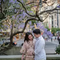 Dia dan sang suami Vicky dan putrinya, Bridgia pun sempat melakukan sesi maternity shoot dengan latar pemandangan kota yang indah. @septriasaacha.