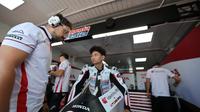 Fadillar Arbi Aditama saat mentas pada Moto3 Mandalika 2025. (Honda Team Asia)