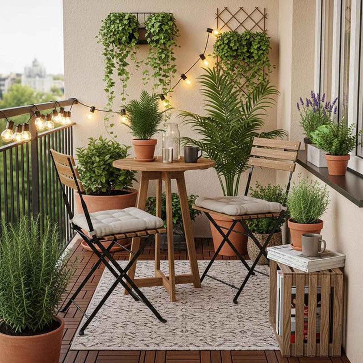 7 Desain Balkon Mini Ala Kafe Kecil, Cozy untuk Nongkrong di Rumah