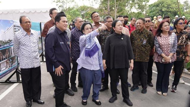 Ketua Umum PDIP Megawati Soekarnoputri Bersama Erick Thohir