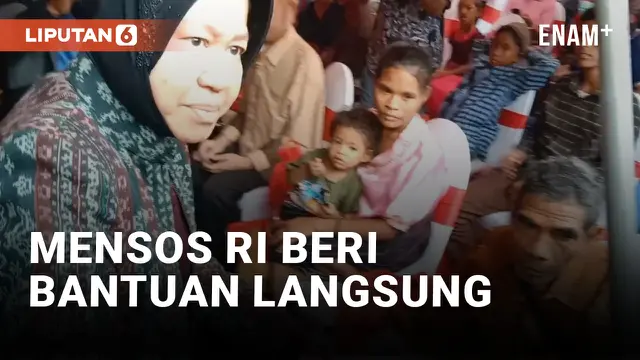 MENSOS TRI RISMAHARINI BERIKAN BANTUAN LANGSUNG KE KORBAN BANJIR DI NTT