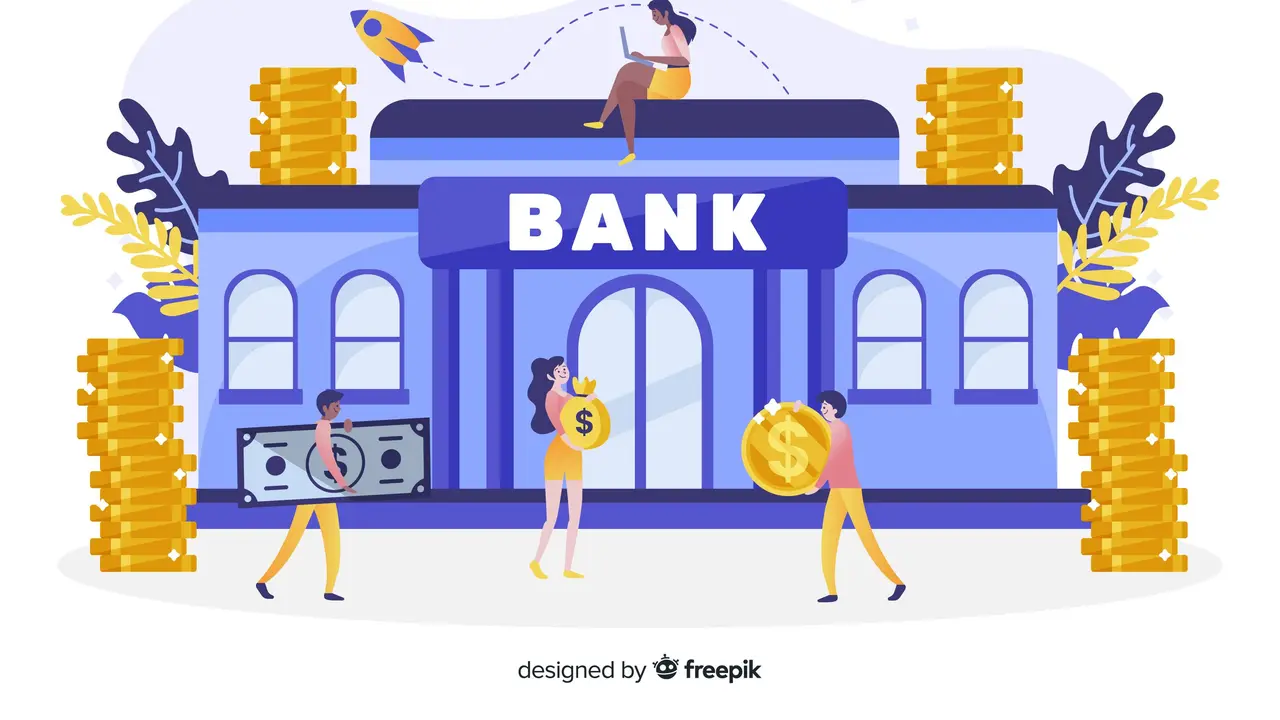Ilustrasi bank by Freepik.