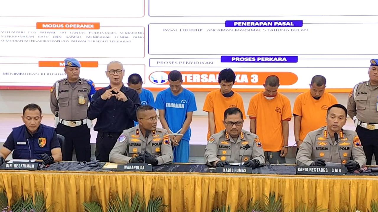 Lima Pembakar Mobil DPRD Jateng dan Polantas di Semarang Ditangkap, Gunakan Molotov Dirakit Belajar dari Medsos