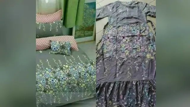 Beberapa orang ini mengenakan pakaian yang ternyata mirip dengan motif benda di sekitarnya seperti gorden maupun sprei.