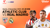 Link Live Streaming LaLiga 2025/26: Athletic Club vs Real Madrid, Eksklusif di Vidio