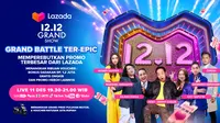 Lazada 12.12 Grand Show berlangsung pada hari Sabtu, 11 Desember 2021 dari pukul 19.30 WIB.
