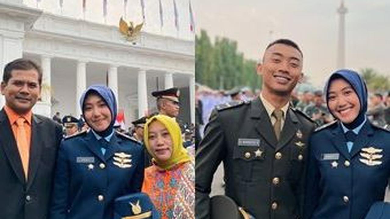 Tidak hanya didampingi oleh orangtuanya, dalam unggahan yang sama juga nampak rekan Sherly sesama perwira dari TNI AD berfoto dengannya.