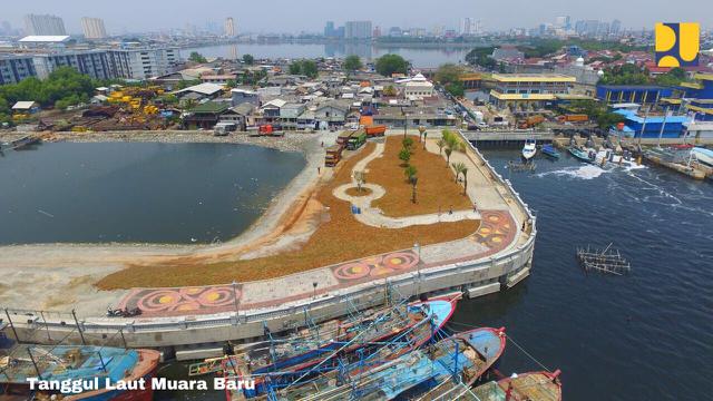 Proyek Tanggul Laut Muara Baru. Dok Kementerian PUPR.