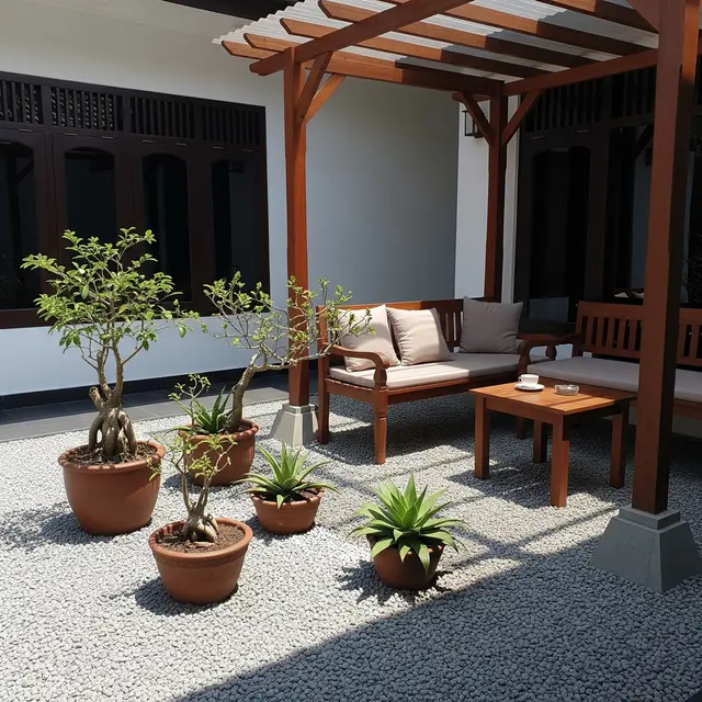 9 Tips Membuat Taman Kering yang Tetap Sejuk Meski Minim Tanaman