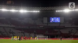 Timnas Indonesia U-23 sukses membungkam Brunei Darussalam dengan skor telak 8-0. (Liputan6.com/Helmi Fithriansyah)