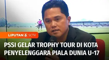 30 hari jelang pertandingan pembuka Piala Dunia U-17 2023. PSSI akan menggelar Trophy Tour di empat kota penyelenggara yaitu, Jakarta, Bandung,  Surabaya, dan Solo. Ketua Umum PSSI menegaskan, gelaran Piala Dunia U-17 akan menjadi ajang pembuktian In...