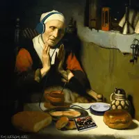 Seorang seniman asal Amsterdam, Belanda, bikin keisengan yang bikin lukisan klasik terlihat konyol. (Via: boredpanda.com)