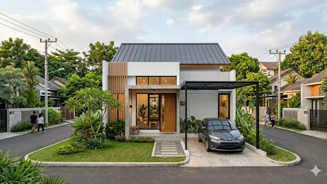 Model Rumah 1 Lantai Tipe 45