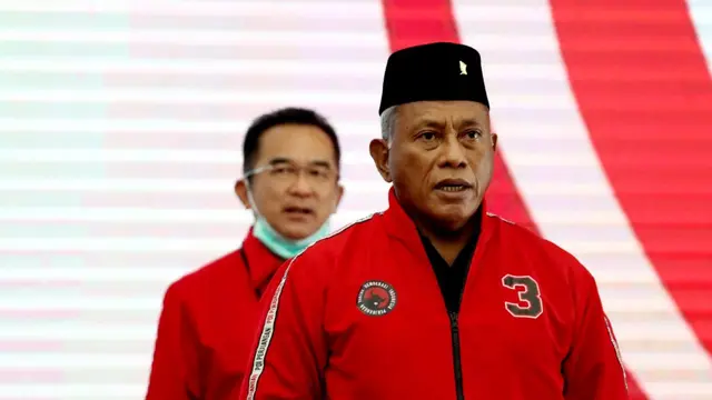 Ketua DPP PDIP Bidang Kehormatan Komaruddin Watubun pada Pembukaan Sekolah Partai II