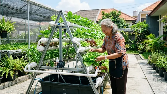 Kebun Sayur untuk Lansia Usia 60 Tahun (Foto: Gemini AI)