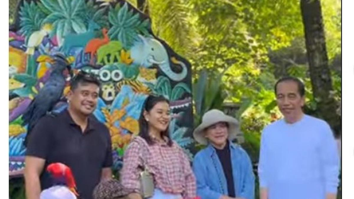 Libur Lebaran di Bali Zoo, Jokowi Ajak Cucu dan Beri Makan Satwa
