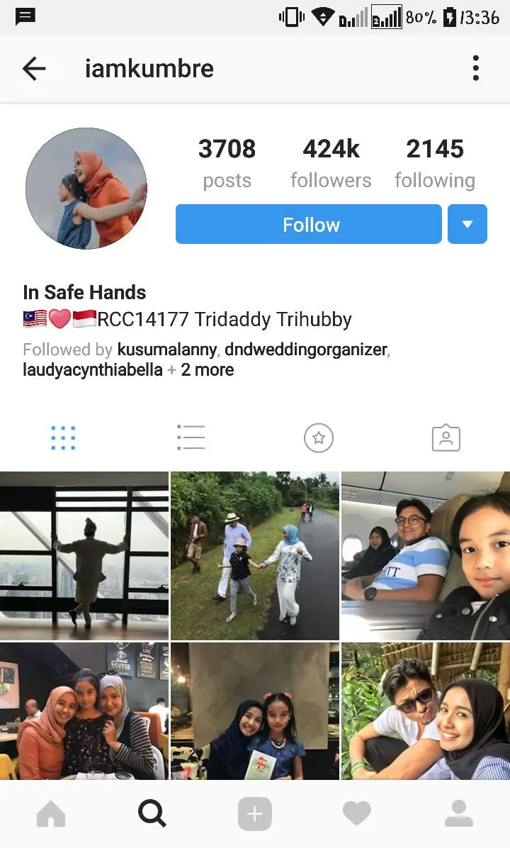 Akun media sosial suami Laudya Cynthia Bella, Engku Emran. (Instagram/iamkumbre)