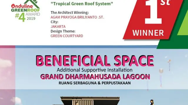 Ini Pemenang Sayembara Desain Atap Onduline Green Roof Award 2019