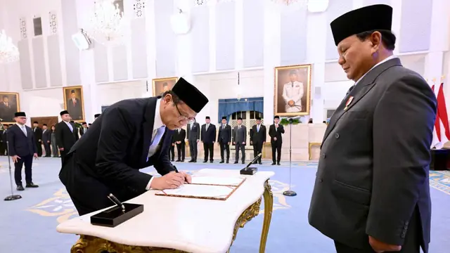 Momen Pelantikan Empat Menteri dan Satu Wakil Menteri pada Kabinet Merah Putih