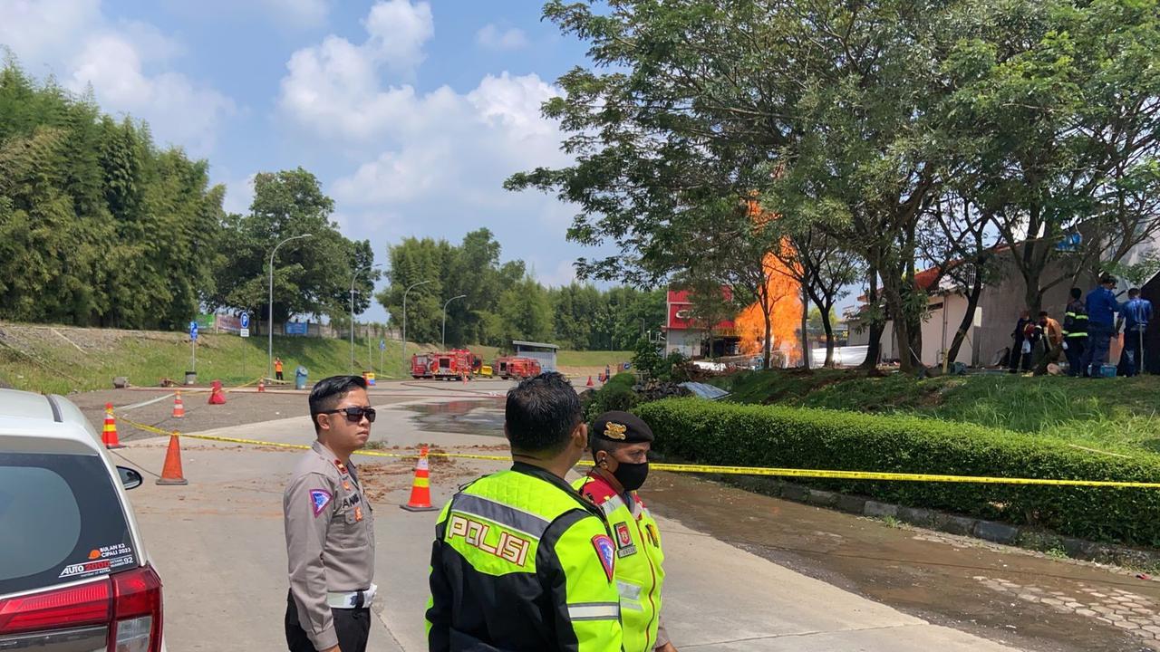 Semburan Api di Rest Area Cipali Bukan dari Pipa Gas Pertamina