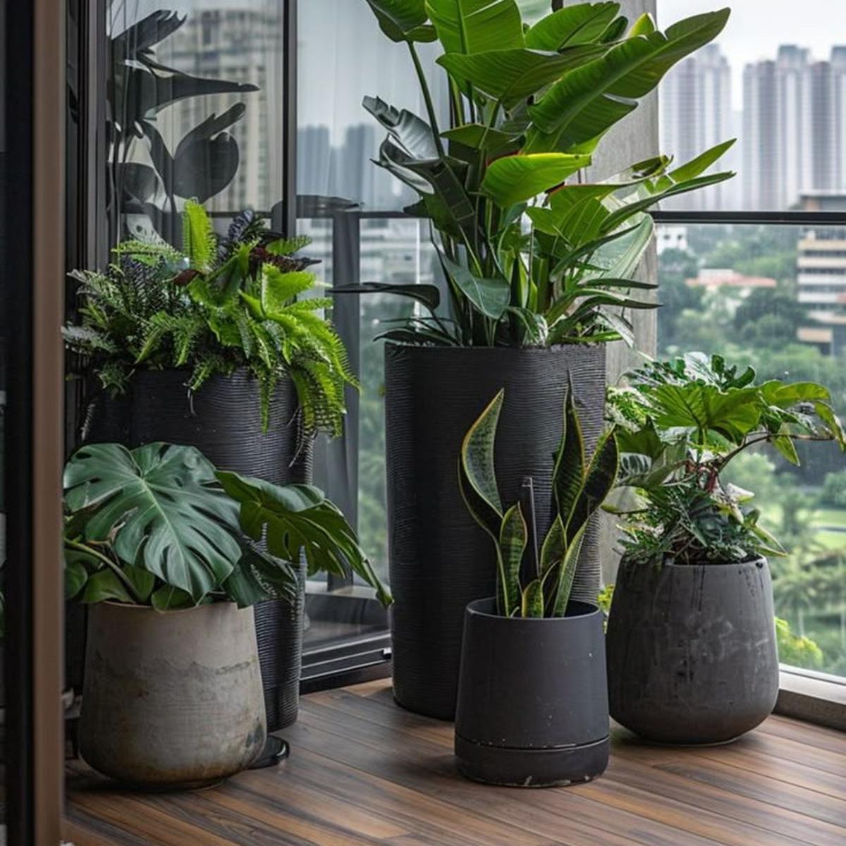 Ilustrasi Taman Monstera di Balkon (©Pinterest)