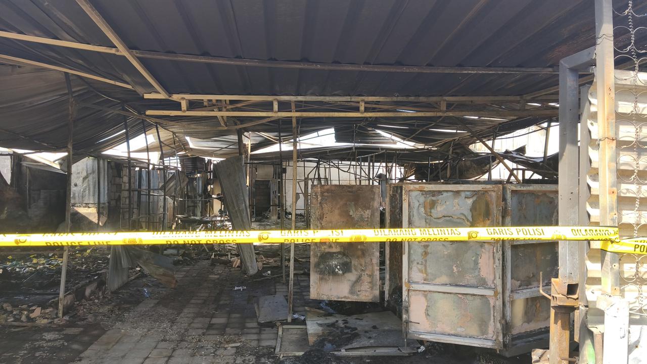 Indekos di Jalan Tukad Pancoran IV, Panjer, Kecamatan Denpasar Selatan, Kota Denpasar, Bali, kebakaran pada Jumat (28/8). (Dokumen Polsek Denpasar Selatan).