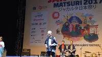 Duta Besar Jepang untuk Indonesia, Masafumi Ishii saat menyampaikan sambutan di festival JAK-Japan Matsuri 2017 (Liputan6.com/Teddy Tri Setio Berty)