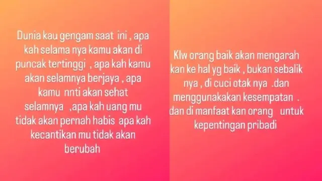Unggahan ibunda Sandrinna Michelle