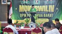 Plt Ketua Umum Partai Persatuan Pembangunan (PPP) Muhamad Mardiono menghadiri dan membuka Musyawarah Kerja Wilayah (Mukerwil) ke-IV DPW PPP Papua Barat, di Manokwari, Rabu (19/3/2025) (Istimewa)