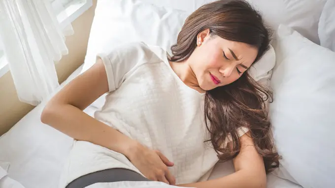 Ilustrasi wanita sakit