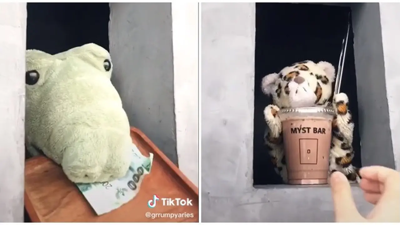Viral Cara Unik Melayani Pelanggan Pakai Boneka Tangan Ini Bikin Gemas