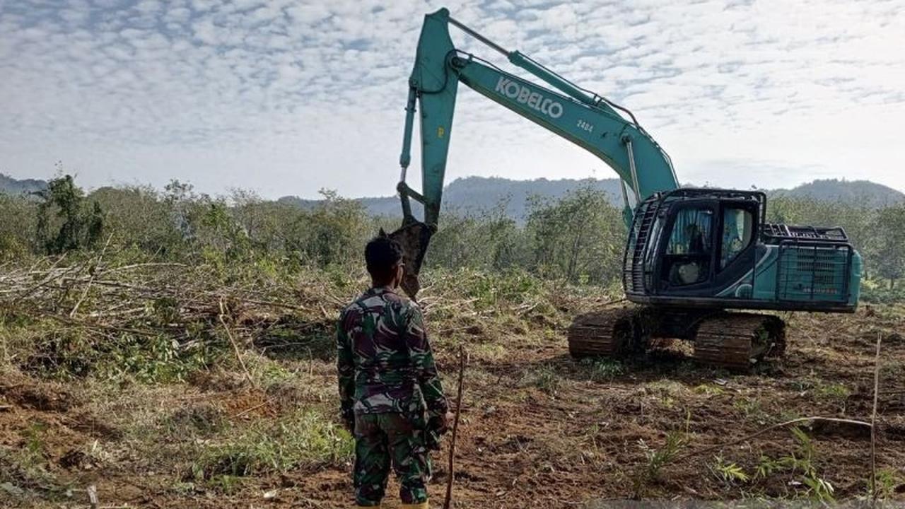 Korps Marinir Percepat Pembangunan Hunian Sementara di Tapanuli Selatan