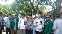 calon bupati dan wakil bupati Bangkalan, Imam Buchori-Mondir Rofi'i mereka diusung koalisi PKB, PKS dan Nasdem. (Liputan6.com/Musthofa Aldo)