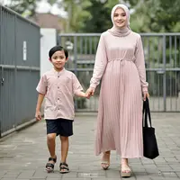 Outfit Ibu Antar Anak Sekolah. Foto: Gemini