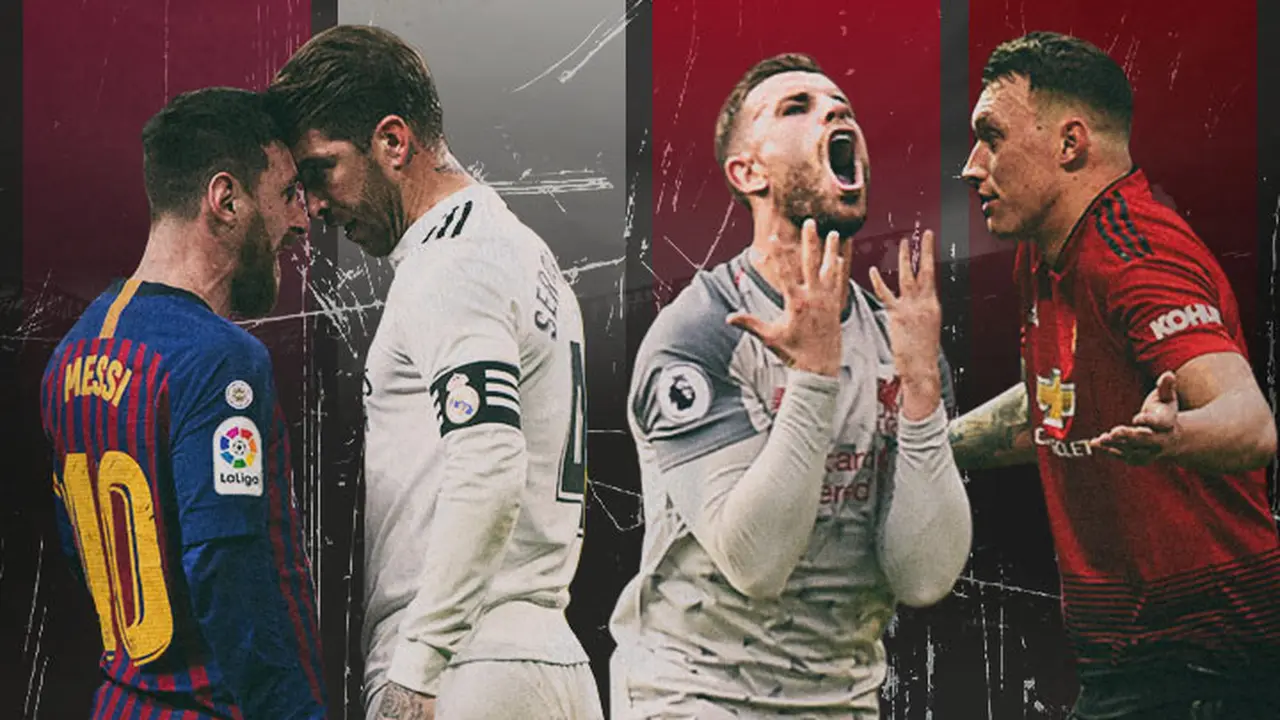 Ilustrasi - Pemain Real Madrid-Barcelona dan Manchester United-Liverpool