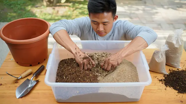 Cara Menanam Biji Kurma di Pot (Foto: Reve Art AI)