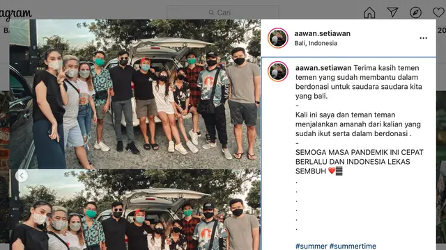 Unggahan Aawan Setiawan. (Foto: Instagram @aawan.setiawan)