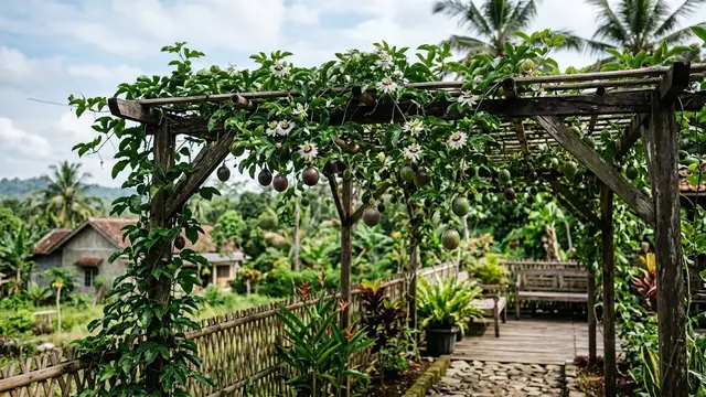 Markisa, Tanaman Buah yang Bisa Dirambatkan di Pagar atau Pergola/AI Generated