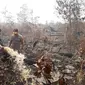 Gubernur Sumsel Herman Deru saat meninjau lokasi kebakaran lahan di Kecamatan Tulung Selapan, Ogan Komering Ilir Sumsel (Liputan6.com / Nefri Inge)