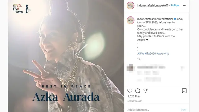 Model Azka Aurada Meninggal Dunia