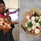 Buket bawang putih sebagai hadiah wisuda. (Sumber: mStar)