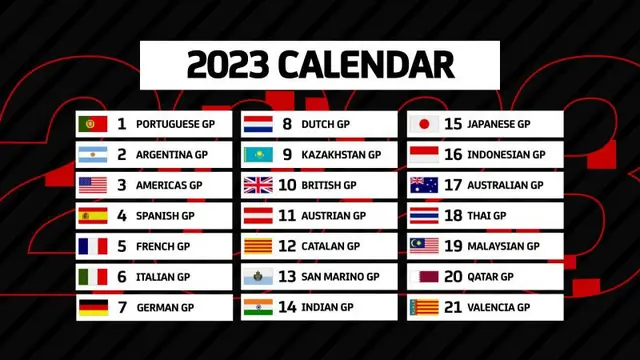 Kalender Sementara MotoGP 2023