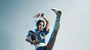 Melengkapi busana Chun-Li, Anya Geraldine kenakan boots putih yang tinggi [@anyageraldine]