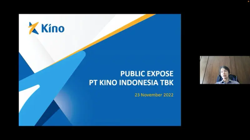 Paparan publik PT Kino Indonesia Tbk (KINO), Rabu (23/11/2022) (Foto: tangkapan layar/Pipit I.R)